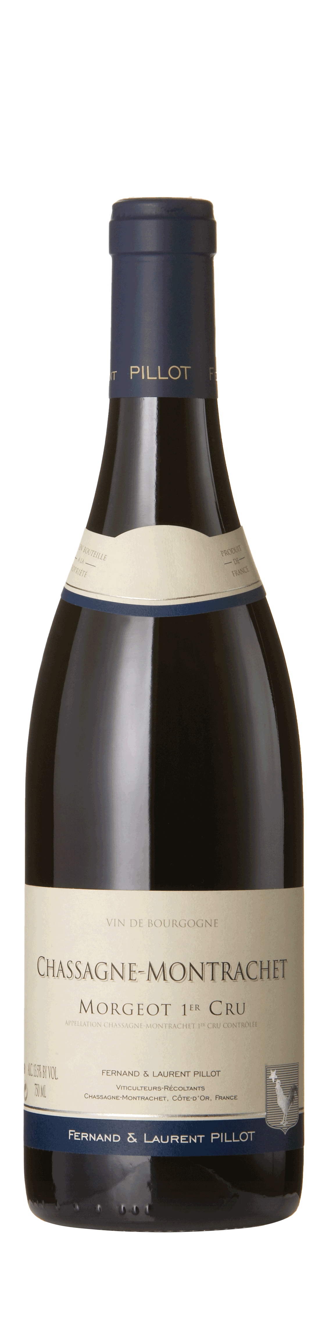 Bottle shot - Domaine Pillot, Chassagne-Montrachet 1er Cru Rouge, Morgeot, Burgundy, France