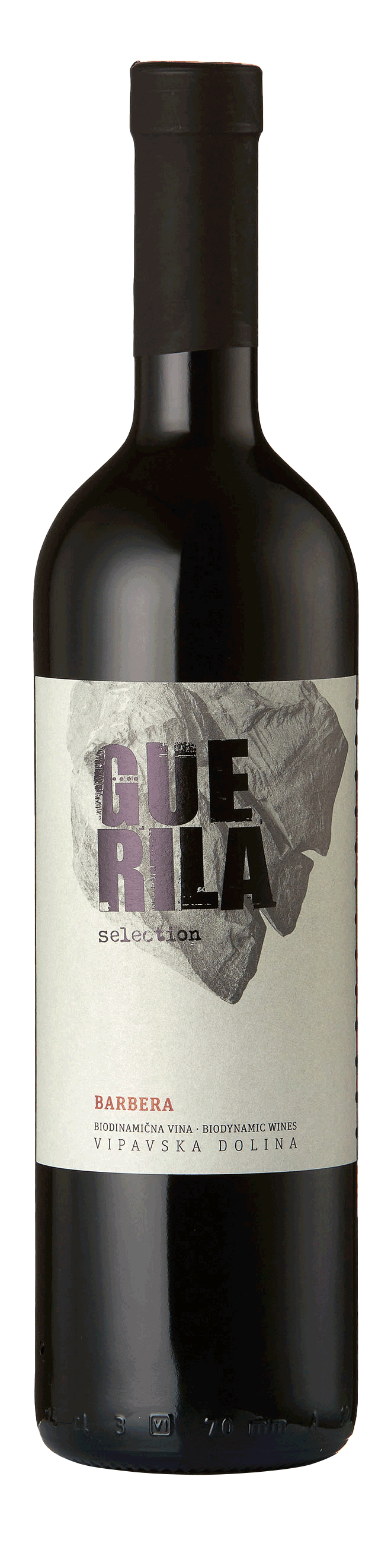 Bottle shot - Guerila, Barbera Selection, Primorska, Slovenia