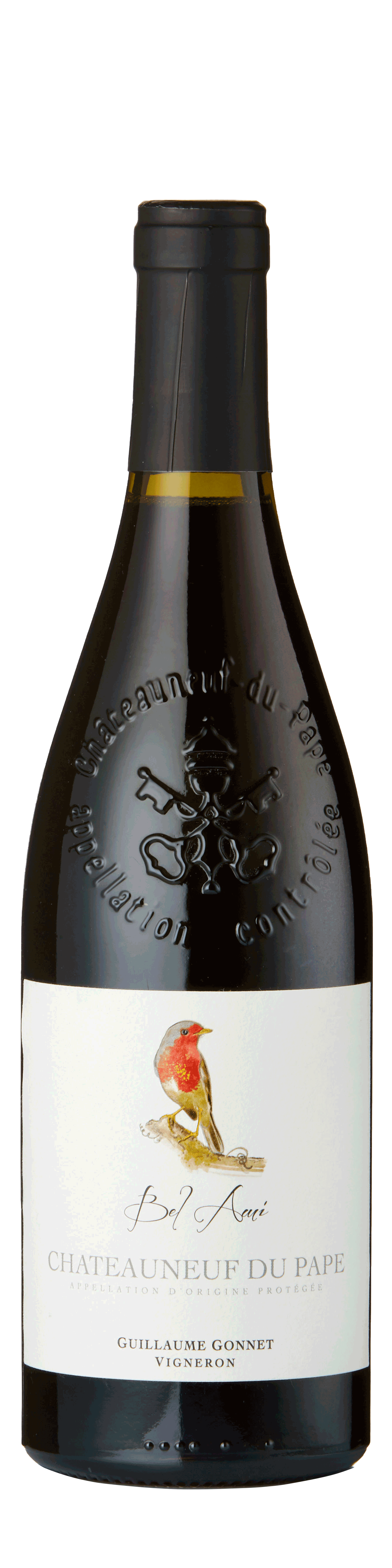 Bottle shot - Guillaume Gonnet, Châteauneuf-du-Pape Rouge Bel Ami, Southern Rhône, France