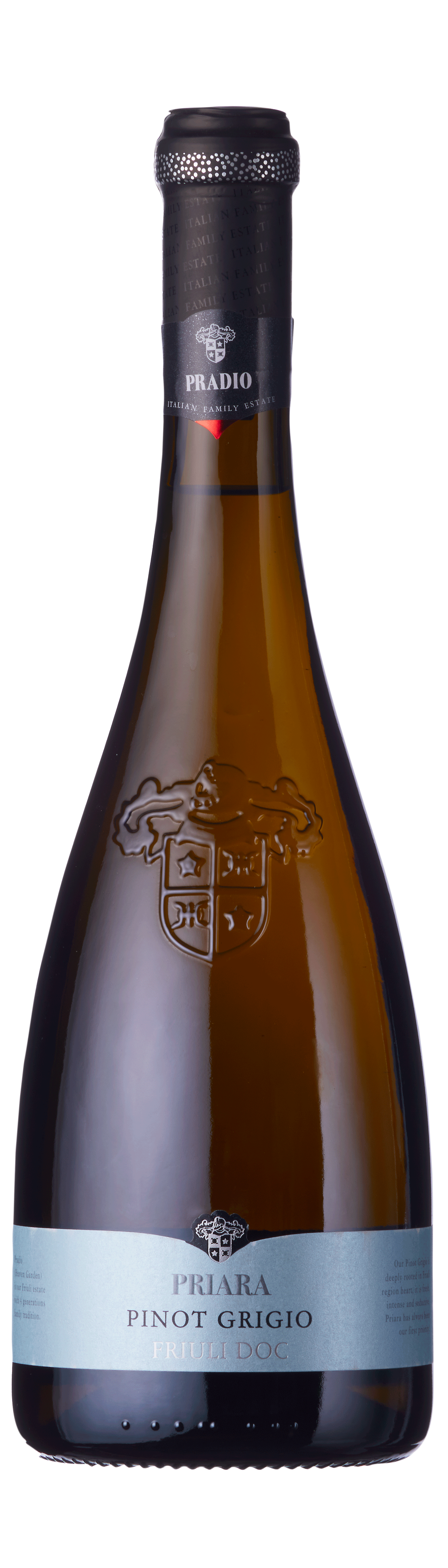 Bottle shot - Pradio, Pinot Grigio, DOC, Priara, DOC Friuli Grave, Italy