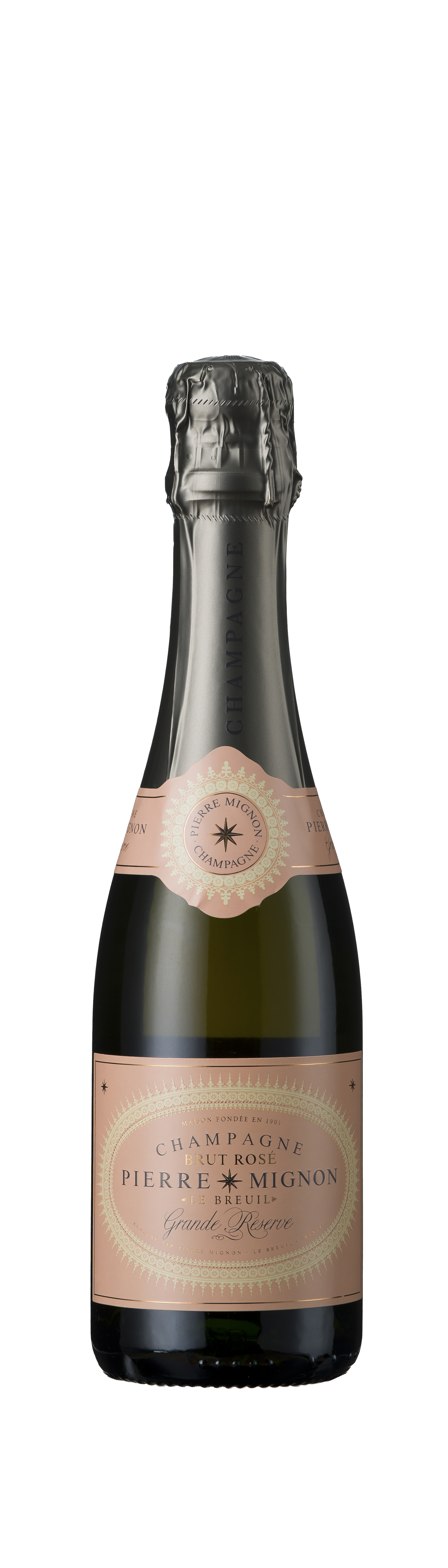 Bottle shot - Pierre Mignon, Brut Rosé, Champagne, France (37.5cl.)