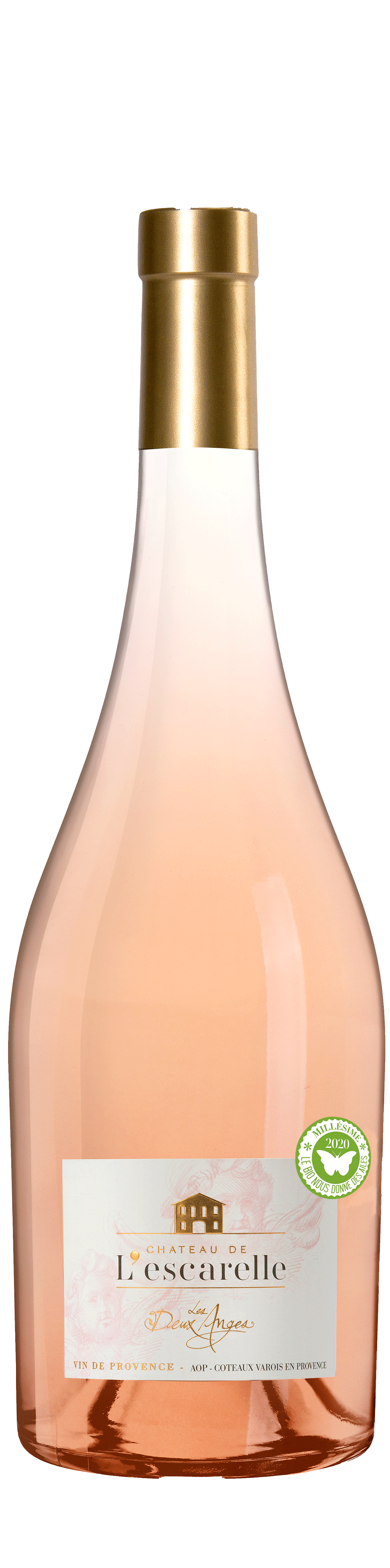 Bottle shot - Château L'Escarelle, Les deux Anges Rosé, AOP Côteaux Varois en Provence (150cl.)