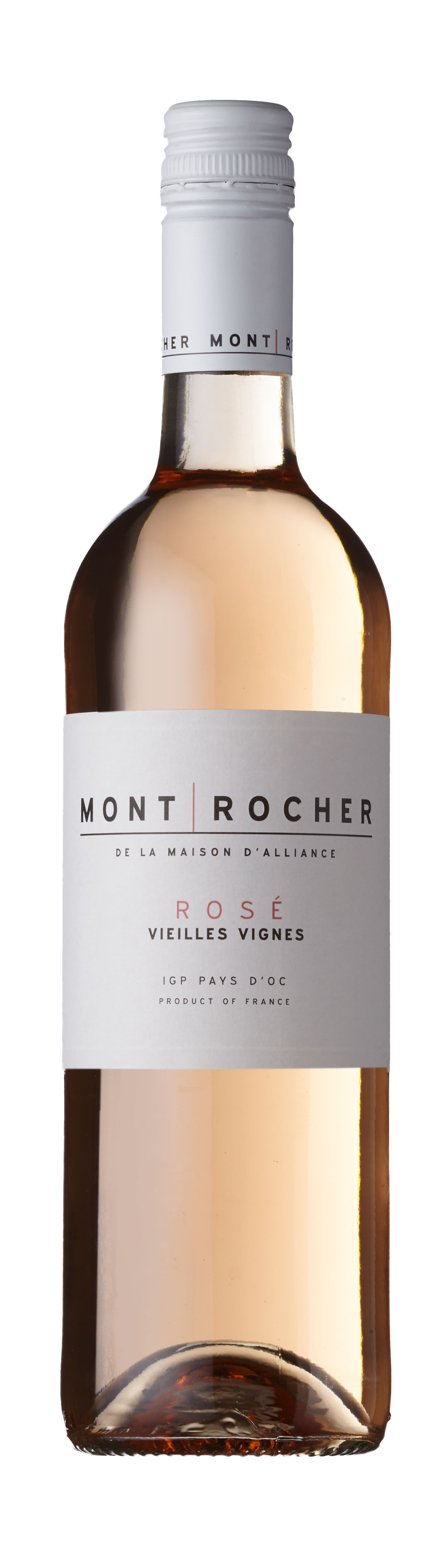 Bottle shot - Mont Rocher Vieilles Vignes Rosé, IGP Pays d'Oc, France