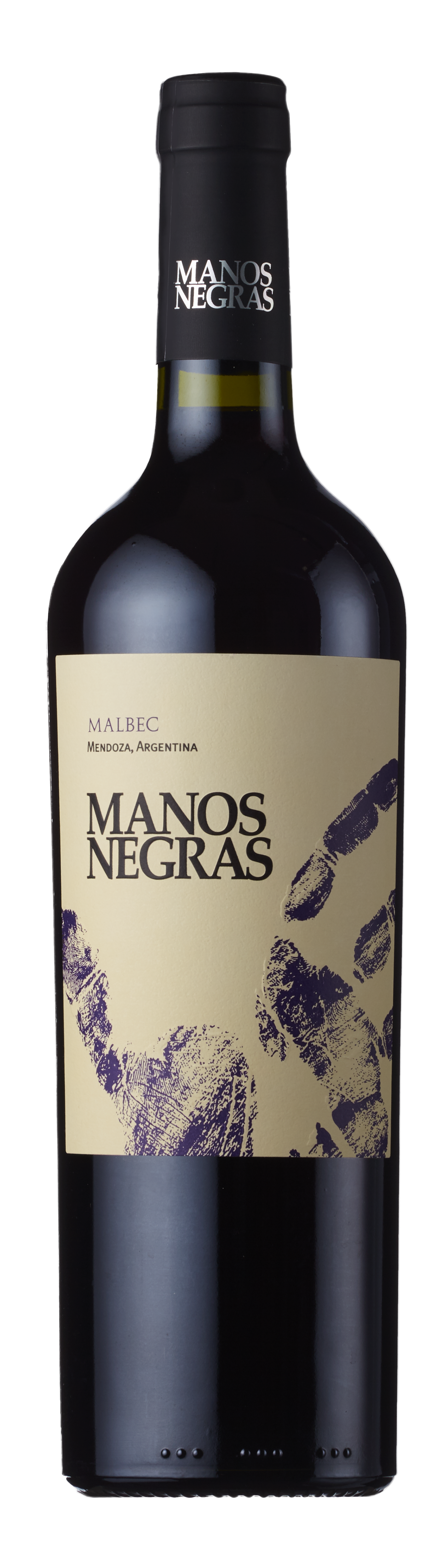 Bottle shot - Manos Negras, Malbec, Uco Valley, Mendoza, Argentina