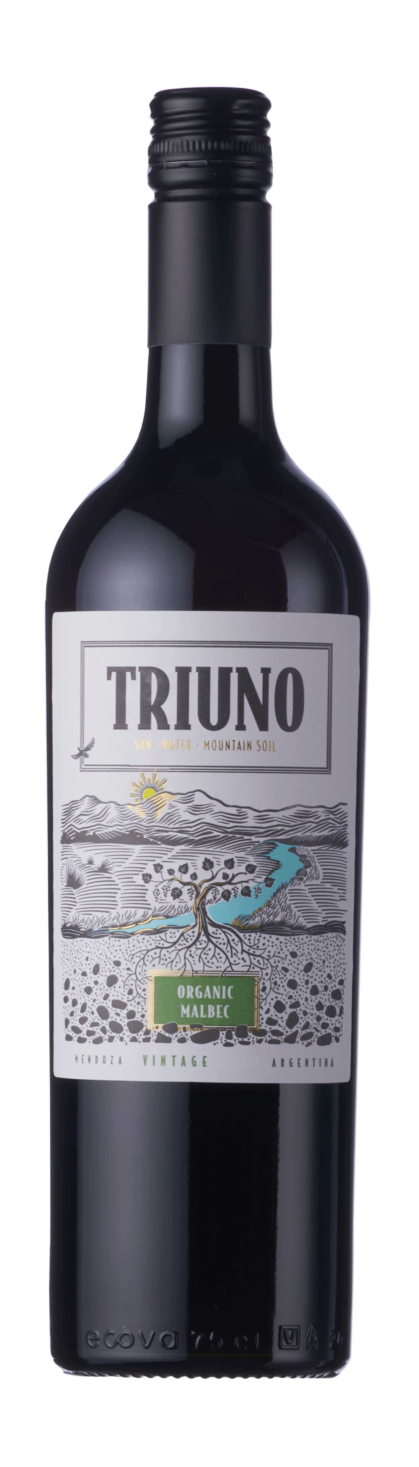Bottle shot - Triuno Organic Malbec, Mendoza, Argentina