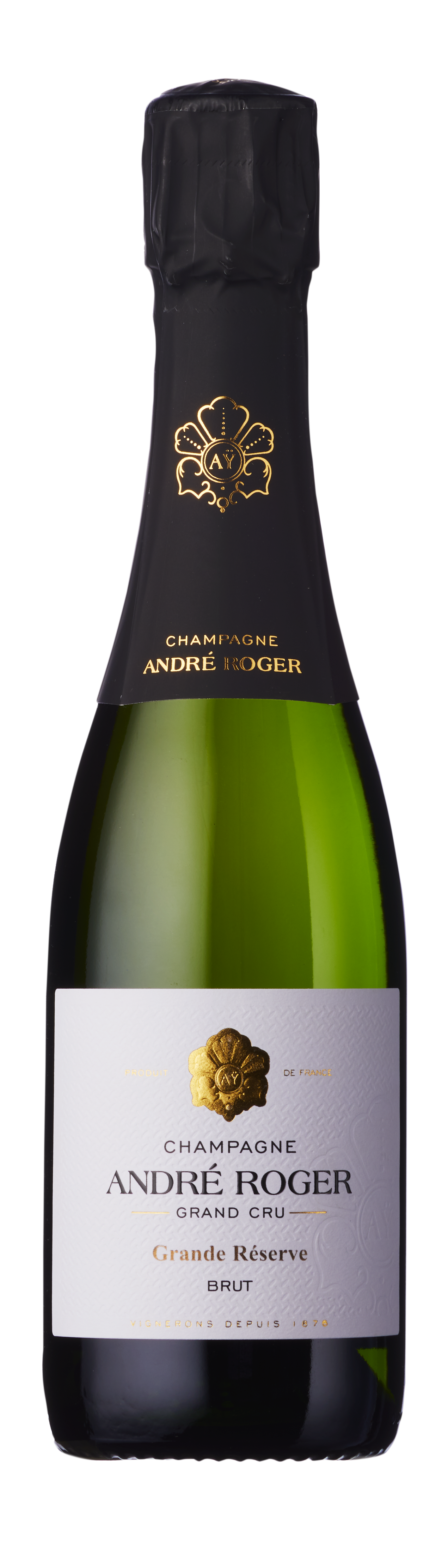 Bottle shot - Champagne André Roger, Grande Réserve Grand Cru, Aÿ, Champagne, France (37.5cl.)