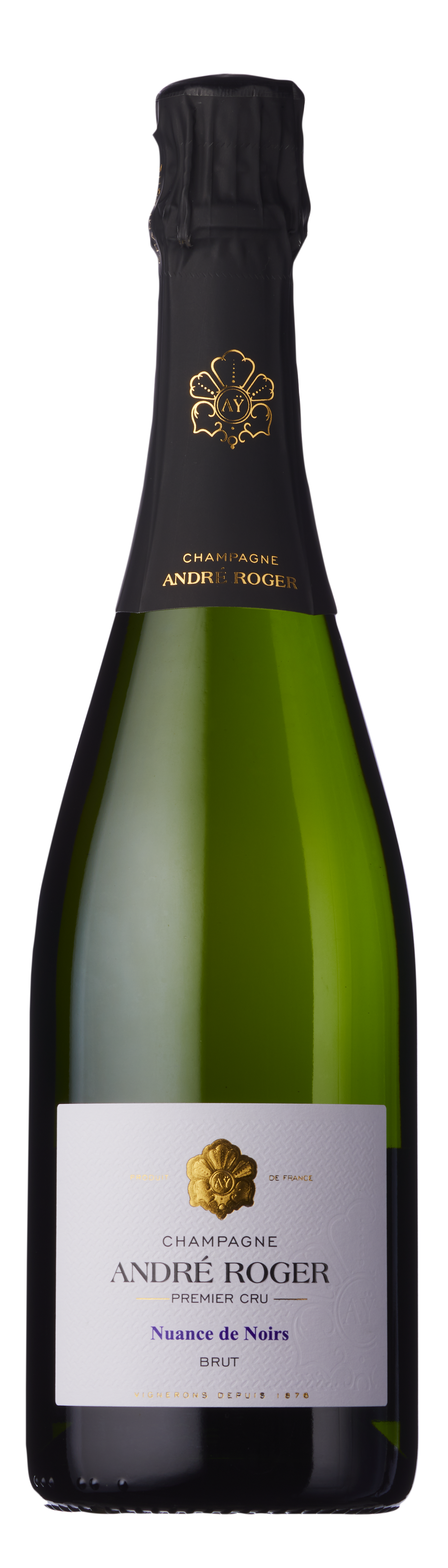 Bottle shot - Champagne André Roger, Nuance de Noirs Brut Premier Cru, Aÿ, Champagne, France