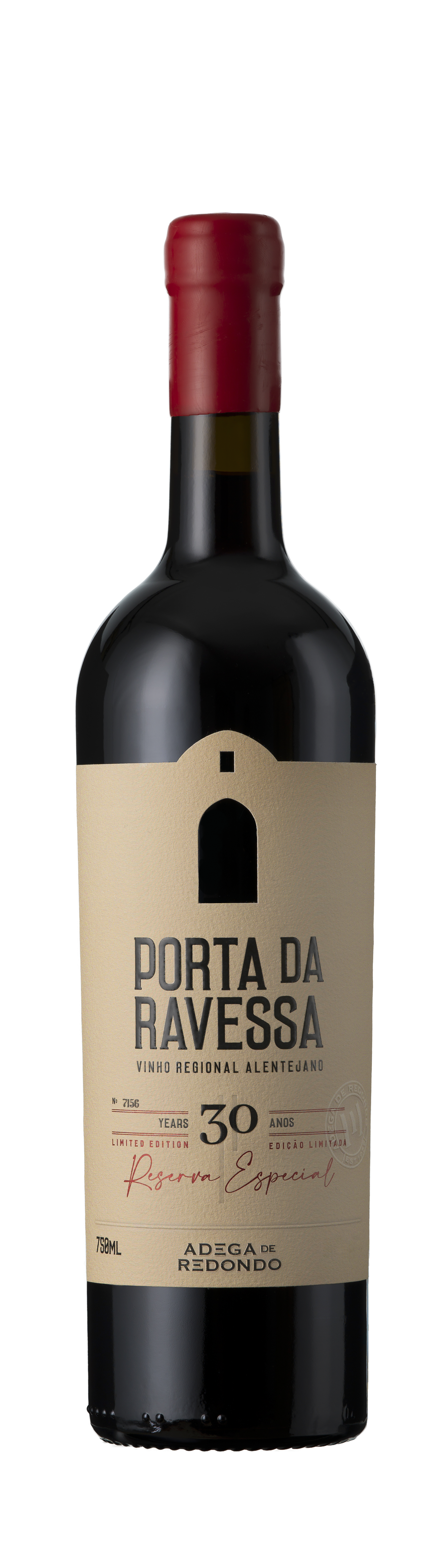 Bottle shot - Adega de Redondo, Porta da Ravessa Reserva especial Tinto (30yr), Vinho Regional Alentejano, Portugal