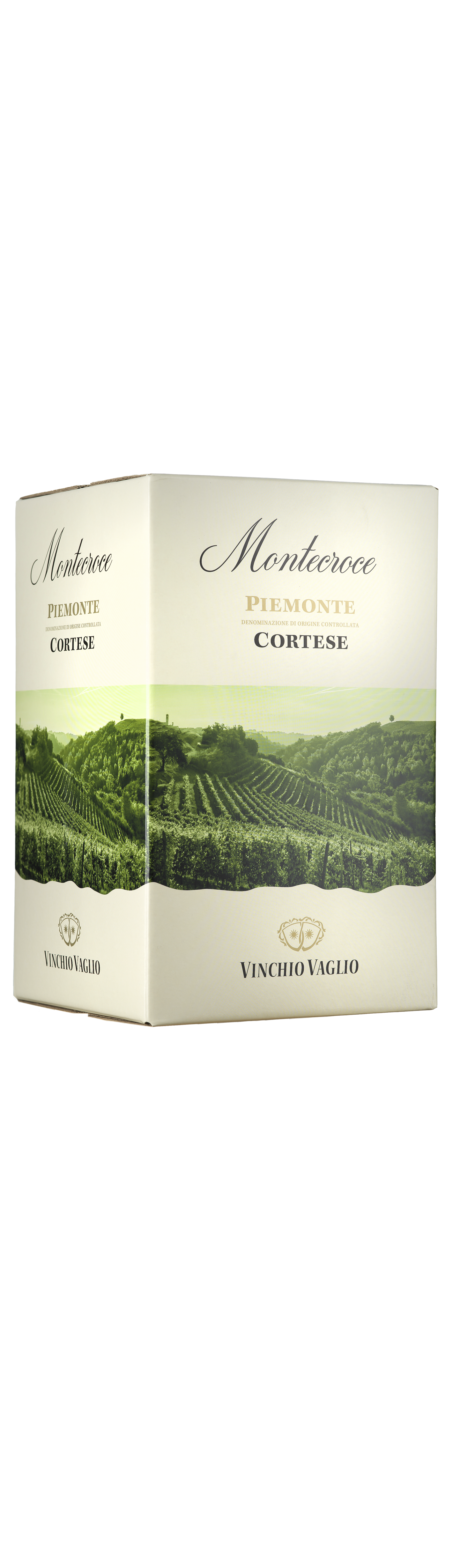 Bottle shot - Vinchio Vaglio, DOC Cortese, Montecroce, Piemonte, Italy (10 Litre BIB)