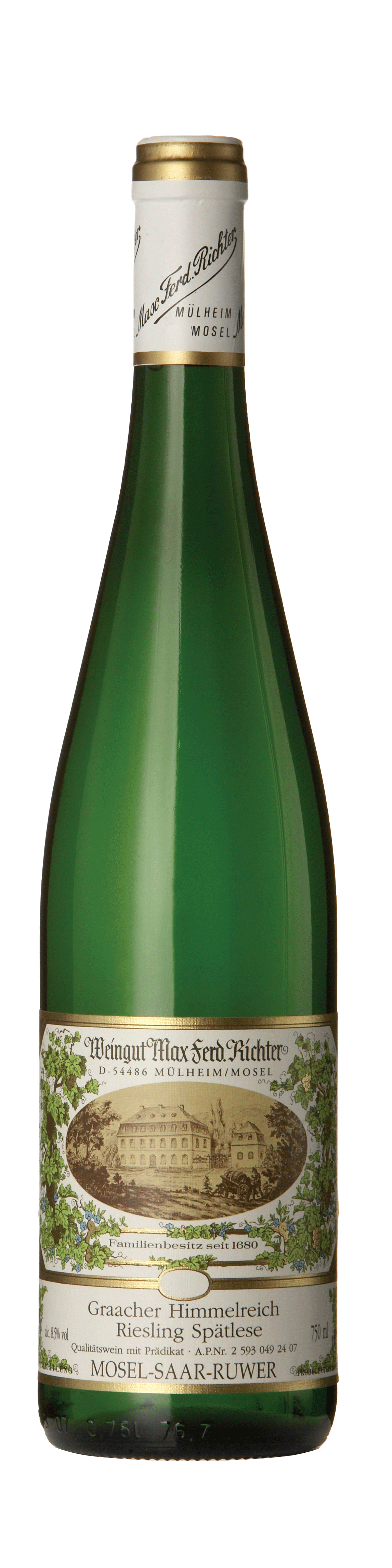 Bottle shot - Wéingut Max Ferdinand Richter, Riesling Spätlese, QmP, Graacher Himmelreich, Mosel, Germany